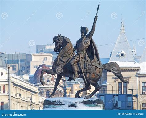 Mihai Viteazu Statue in Center of Bucharest Stock Image - Image of ...