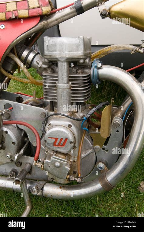 weslake single cylinder speedway bike engine Stock Photo - Alamy