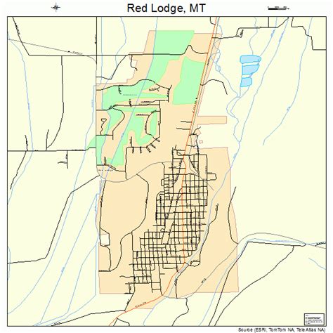 Red Lodge Montana Street Map 3061525