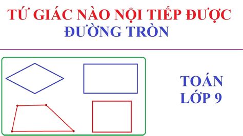 TỨ GIÁC NÀO NỘI TIẾP ĐƯỢC ĐƯỜNG TRÒN. HÌNH BÌNH HÀNH, HÌNH THANG, CHỮ ...