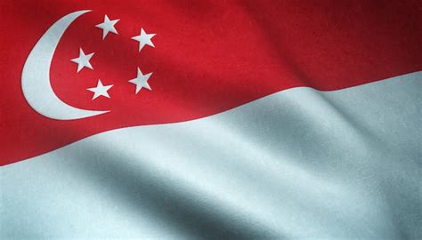 Free Photo | Closeup shot of the waving flag of Singapore with ...