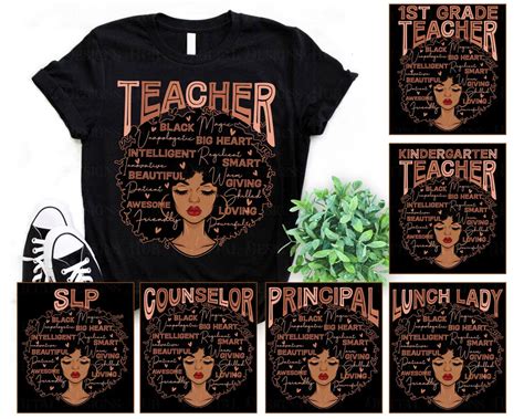 Black Afro Teacher Bundle Png African American Teacher Pride PNG ...