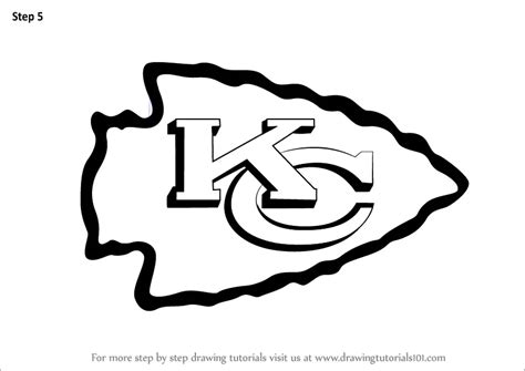 How to Draw Kansas City Chiefs Logo (NFL) Step by Step ...