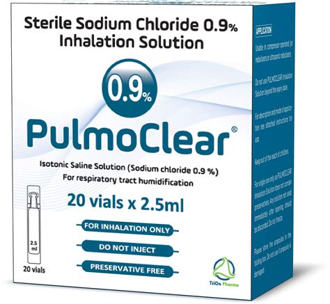 Buy PULMOCLEAR Sterile Isotonic 0.9% Sodium Chloride - NaCl Inhalation ...