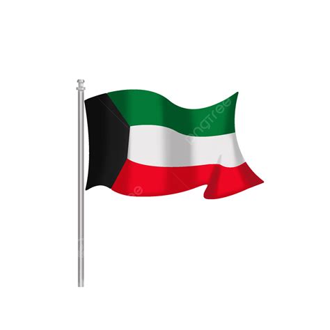 Kuwait Flag Clipart Transparent Background, Flag Of Kuwait Free Buckle ...