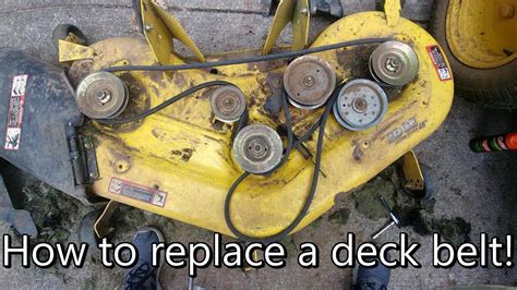 REPLACING A JOHN DEERE L130 MOWER DECK BELT | eduaspirant.com