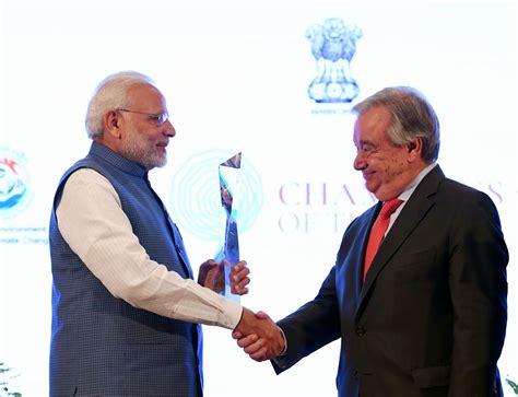 UN Secy Gen presents PM Modi with Champions of Earth award - Dynamite News