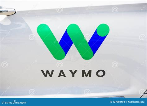 Close up of Waymo logo editorial stock image. Image of camera - 127360404