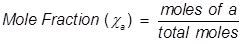 Mole Fraction Formula