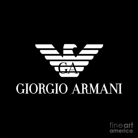 Giorgio Armani Logo Digital Art by Edit Voros