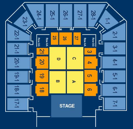 WIN Entertainment Centre Seating Map (Wollongong Entertainment Centre ...