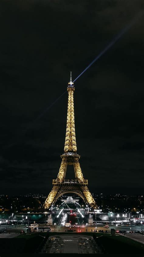 eiffel tower, paris, night city | Eiffel tower at night, Eiffel tower ...