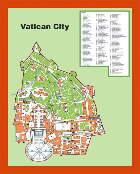 Tourist map of Vatican city | Maps of Vatican | Maps of Europe | GIF ...