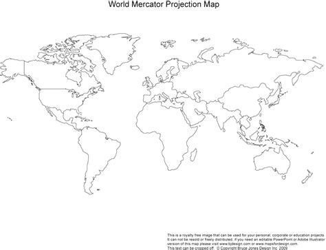 Outline Map Of Oceans And Continents With Blank World Map Of Maps ...