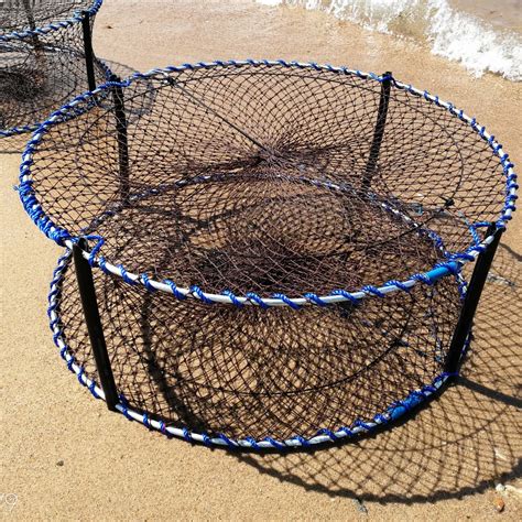 King Crab Pots Collapsible Round Crayfish Pot Commercial Lobster Trap ...