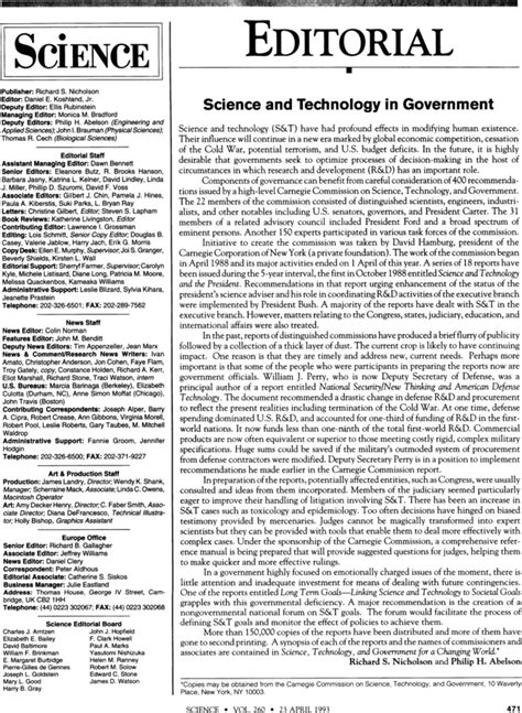 Science and Technology in Government | Science