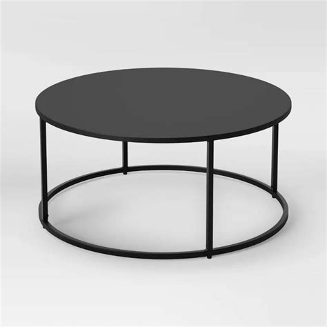 Glasgow Round Metal Coffee Table Black - Project 62™ | Round metal ...