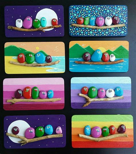 Pebbles art painting.... | Mỹ thuật, Đồ chơi