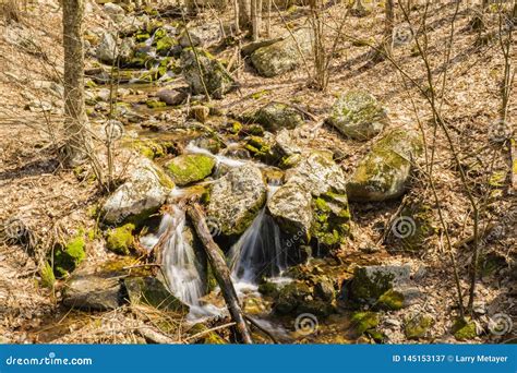 Cascading Waterfalls in the Blue Ridge Mountains Stock Image - Image of ...