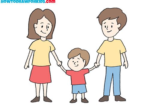 How to Draw a Family - Easy Drawing Tutorial For Kids