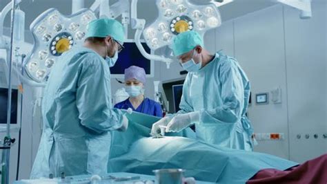 Hospital Operating Room Diverse Team Professional Stock Footage Video ...