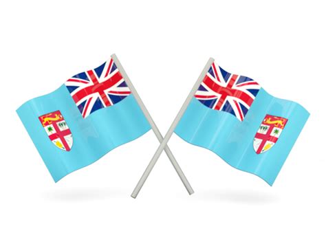 Two wavy flags. Illustration of flag of Fiji