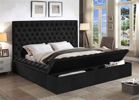 Bliss Black King Size Bed bliss Meridian Furniture King Size Beds ...