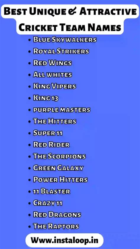 251+Best & Unique Cricket Team Names Ideas