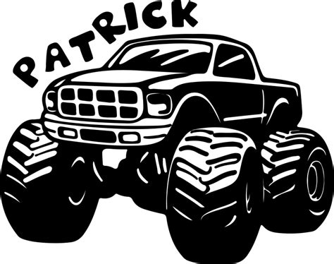 Monster Truck with name car decal - TenStickers