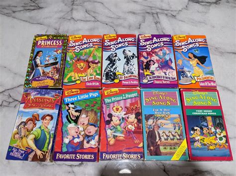 Walt Disney Sing Along Songs VHS Tapes Lot | Grelly USA