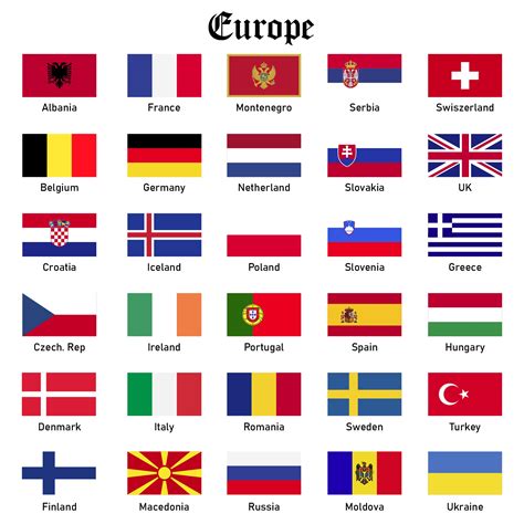 Flags Of Countries Printable Flags Of Europe - IMAGESEE