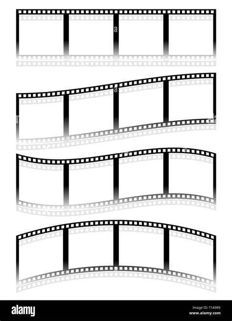 Black and white film strips, film tapes Stock Photo - Alamy