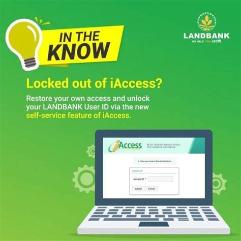 Restore your own access and unlock your landbank user id via the new ...