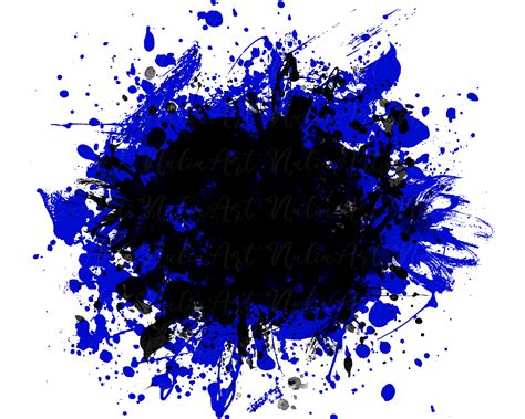 Background Paint Splatter Blue Black Splash Frame Splatter - Etsy