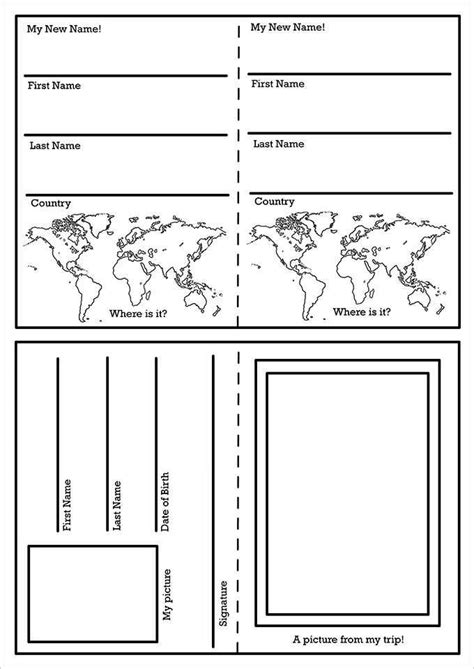 Free Printable Blank Sample Passport Photo Template