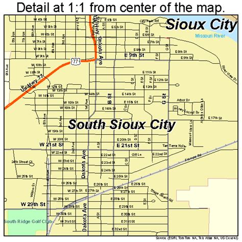 Sioux City Iowa Street Map 1973335