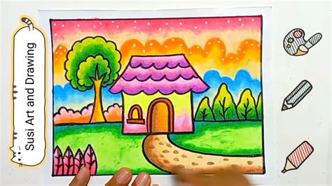 Menggambar Rumah Dan Mewarnai Untuk Anak Gradasi Mudah, 58% OFF