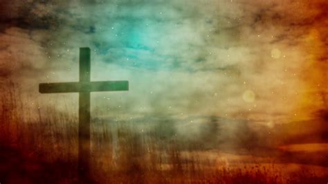 Vintage Cross In The Field. Easter Motion Background Motion Background ...