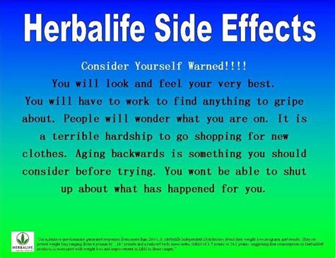 Herbalife: Herbalife Side Effects