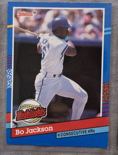 Rare Error Card 1991 Donruss Highlights Bo Jackson Card# BC-10. | eBay