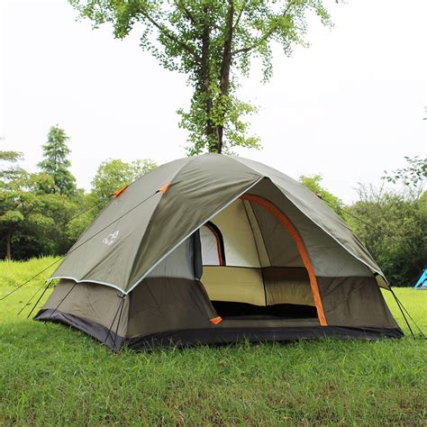 Portable 2-4 Person Camping Tent Double Layer Waterproof Anti Snow ...