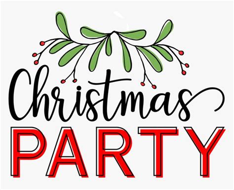 Transparent Christmas Party Clipart - Festive Holiday Decorations