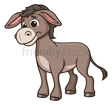 Sad Donkey Cartoon Clipart Vector - FriendlyStock