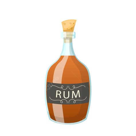 Rum Bottle Cartoon Whiskey Alcohol, Amber, Scottish, Clear PNG and ...