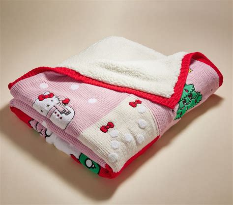 Hello Kitty® Heirloom Sherpa-Back Kid Throw Blanket | Pottery Barn Kids