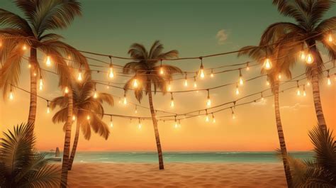 Summer night beach party background. Illustration AI Generative ...