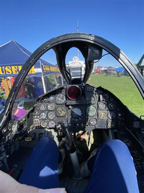 Me sitting in an F-8 crusader cockpit : aviation