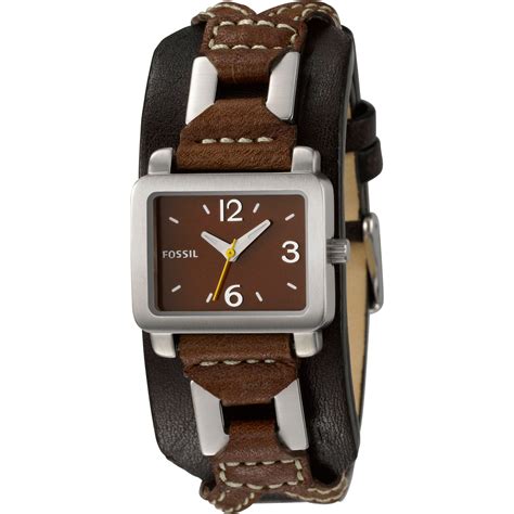 Fossil Women's Leather Strap Analog Watch - 13967405 - Overstock.com ...