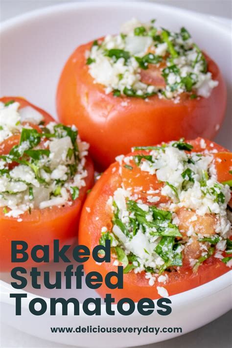 Baked Stuffed Tomatoes | Vegan and Low Carb | Delicious Everyday