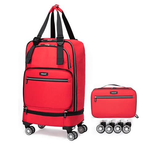 Buy Foldable Luggage Bag with Spinner wheels, Expandable Collapsible ...